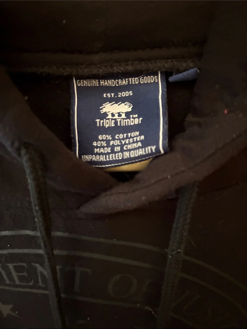 Triple Timber black pullover